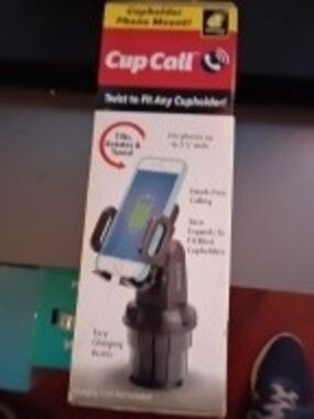 Cup Call Adjustable Car Cup Holder Phone Mount - Black